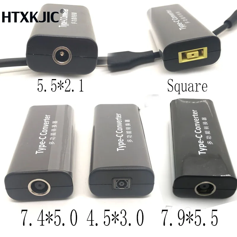 Адаптер питания с типа C на постоянный ток 5 5*2 1/4 5*3 0/7 4*0 6/7 9*0 9 для ноутбука HP Lenove