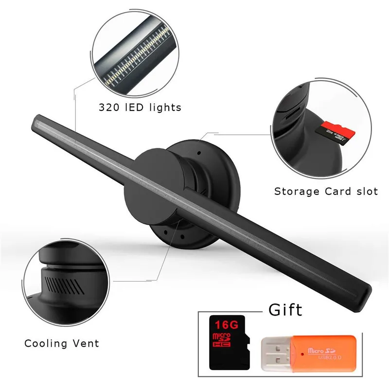 3D голографический прожектор Модернизированный Wi Fi проигрыватель голограммы