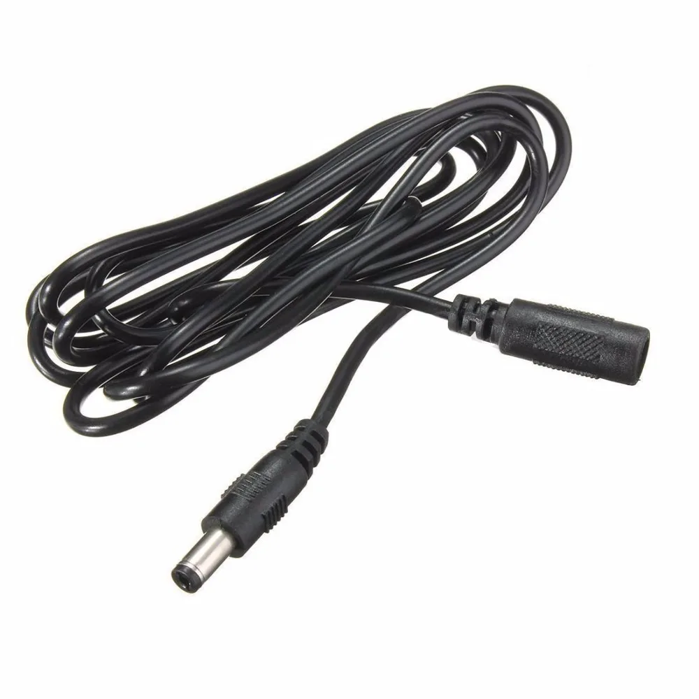 1m 3m 5m DC Male to Female 5.5 x 2.1mm Extension Adapter Cable Cord Line for 12V CCTV Cameras LED Light Laptop Monitor