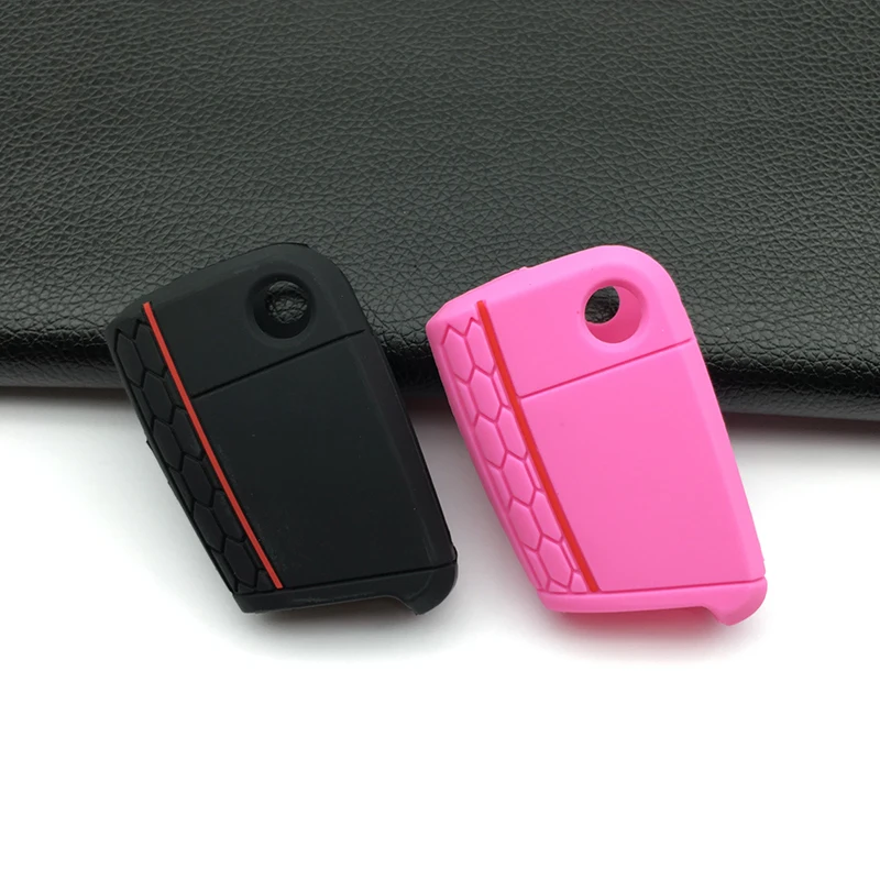 3 Buttons Fob Silicone Case Cover For VW Polo 2016 Golf 7 MK7 Skoda Octavia Combi A7 Seat Leon Ibiza Protective shell | Автомобили и