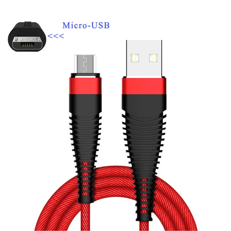 Нейлоновый зарядный кабель Micro usb для samsung galaxy J8 A10 C8 S7 edge 1 м Huawei y5p honor 9a 9s 9 lite 7a 8x P smart