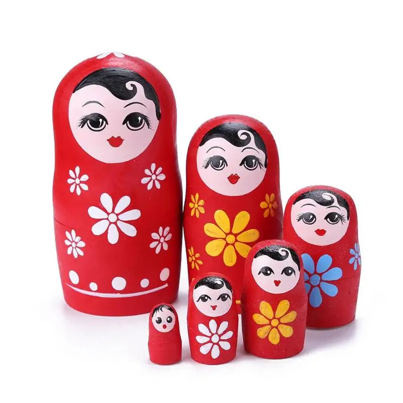03 5/6/10 шт. ручной работы Покрашенный набор игрушка творческий матрешки, желающих русская кукла деревянная русская матрешка куклы набор подарки - Цвет: 03