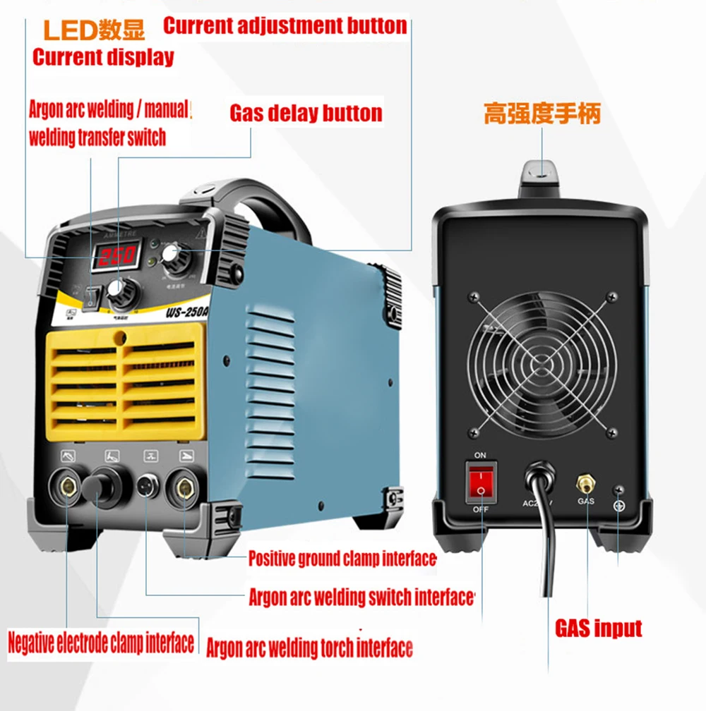 2в1 ARC/TIG IGBT инвертор дуговой Электрический сварочный аппарат 220V 250A MMA сварочные аппараты для сварочных работ электрические рабочие электроинструменты