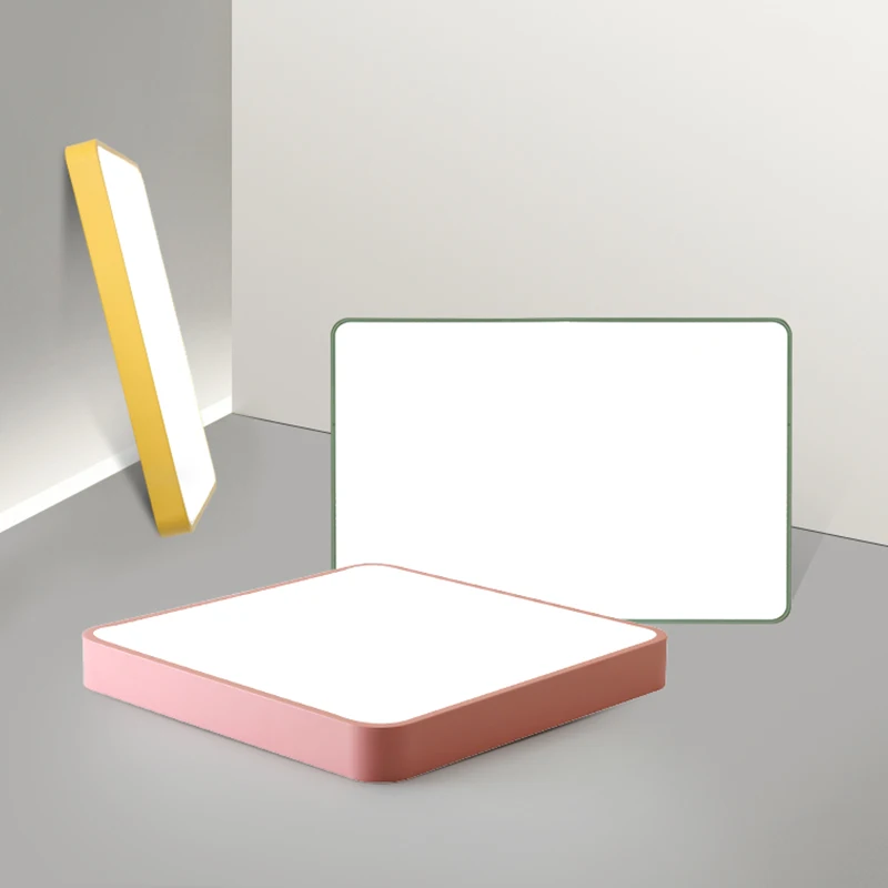 Скандинавские Разноцветные квадратные металлические светодиодные люстры