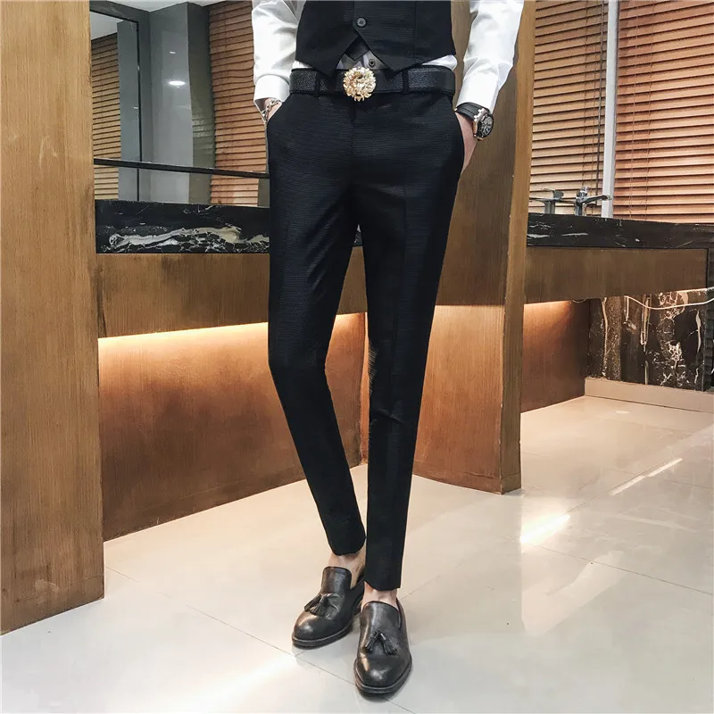 High quality vest men + pants business casual mens Waistcoat vests Slim fit S M L XL XXL XXXL | Мужская одежда