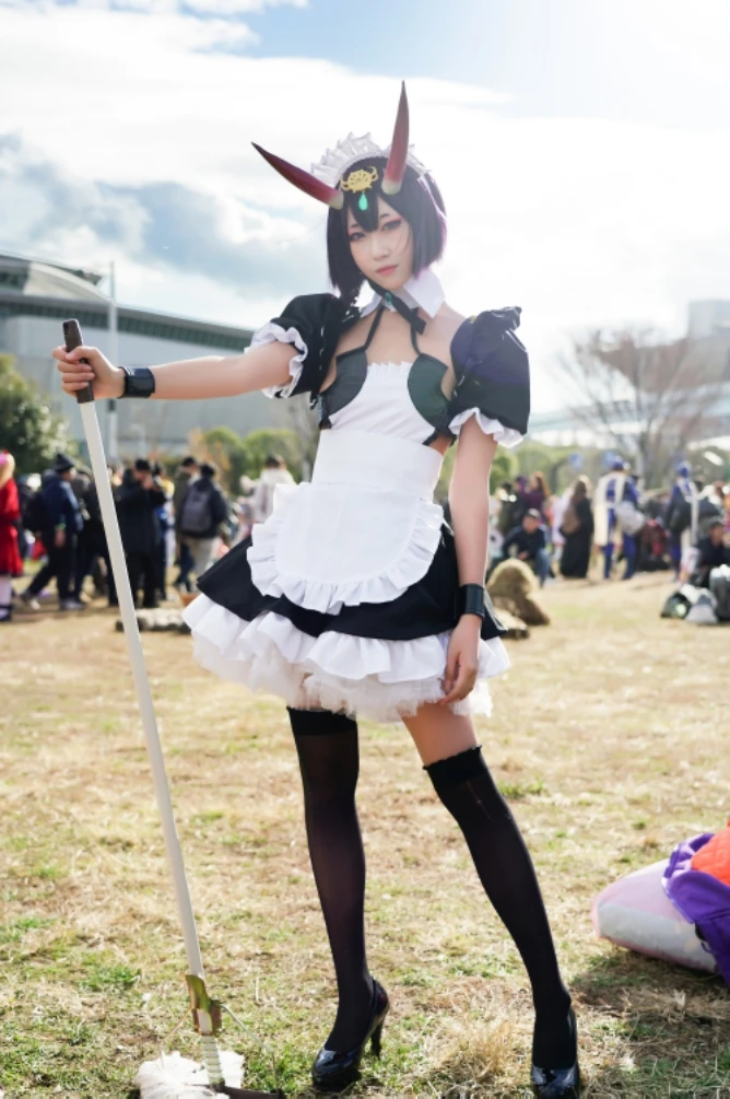 Аниме одежда Fate/Grand Order Berserker Shuten douji горничная FGO фартук платье A|Костюмы аниме| |
