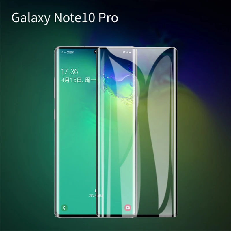 Полный Клей полное покрытие стекло для samsung Galaxy Note 10 Защитная пленка экрана Pro