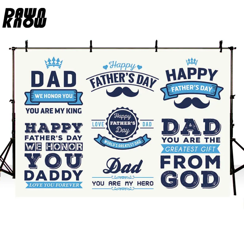 DAWNKNOW Happy Fathers Day фон для фотосъемки с изображением вечерние комплект надписями и