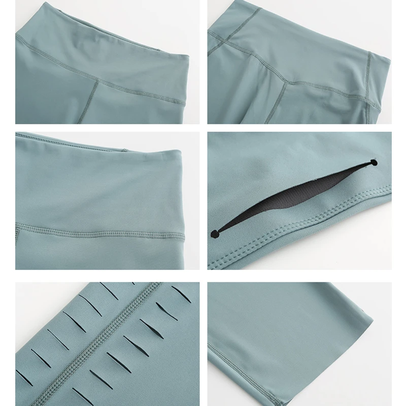 Леггинсы с карманами для йоги длиной 3/4 женские трико тренировок в тренажерном