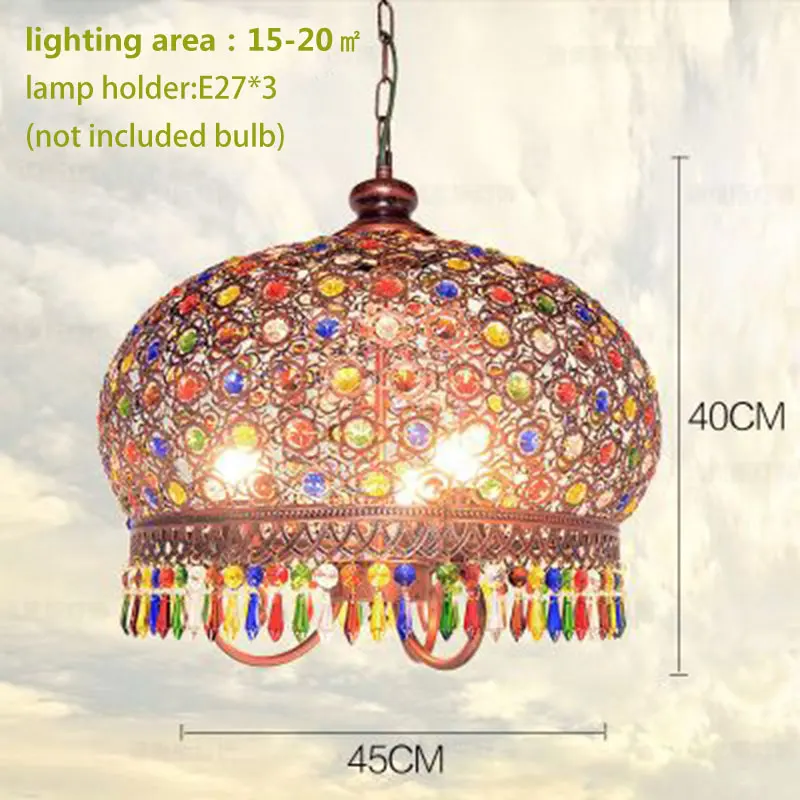 diameter 45cm Tiffany Bohemia, европейский стиль, подвесные светильники для столовой, спальни, Средиземноморского моря, подвесные светильники, suspendus lustre - Цвет корпуса: diameter 45cm