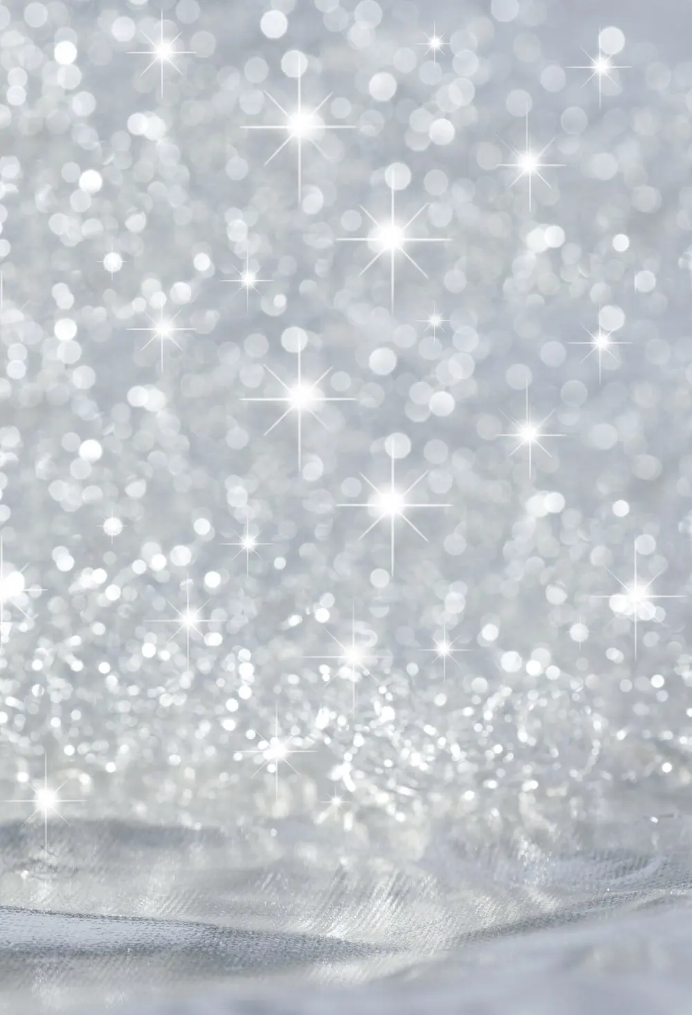 

150x220cm Cotton Polyester Background Newborn Birthday Washable Backdrop Party Wall Decors Silver Bokeh Stars D-2403
