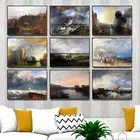 Картины для дома, настенные картины для гостиной, холст с печатью постера, картины, Джозеф малорд, Уильям Тернер, водный паром