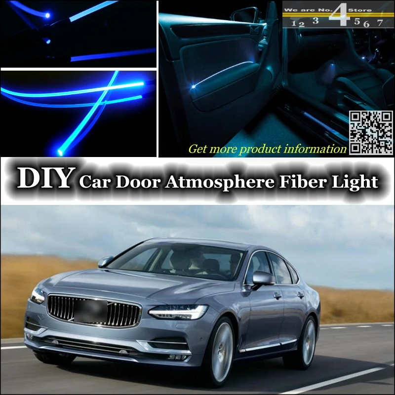 Внутренняя настройка освещения атмосфера оптоволоконная лента s для Volvo S90 V90 940 960