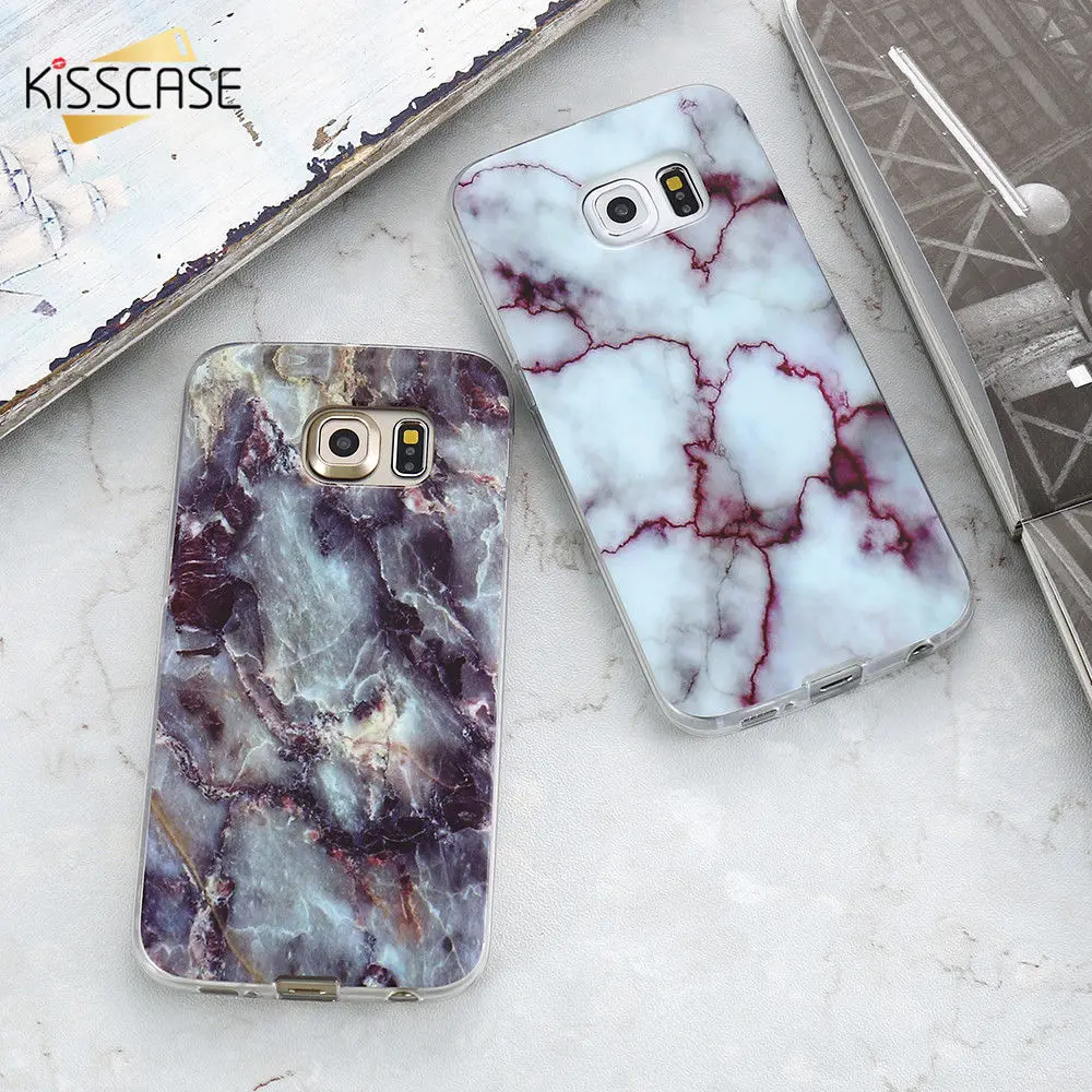 Kisscase Мрамор чехол для Samsung Galaxy S8 Примечание 8 Чехол A5 2017 J5 J3 2016 S6 S7 мягкие ТПУ