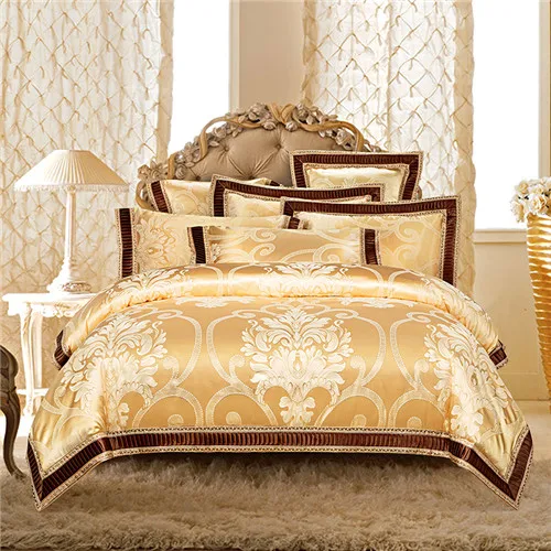 21 Новое поступление queen King size сатин-жаккард постельное белье Роскошные свадебные постельных принадлежностей подшивки Pillowcases38 - Цвет: 21