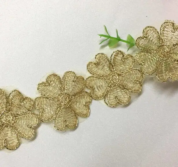 Бесплатная доставка 5 ярдов/Лот викторианская Античная золотая вышивка