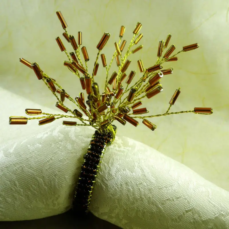 

branch napkin ring brown colors, wholesale napkin holder