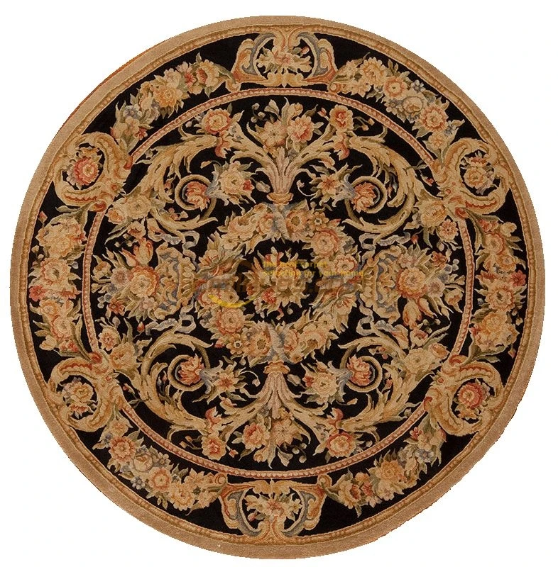 

Интересный античный испанский коврик ручной работы для дивана, круглый ковер для украшения дома, шерстяные вязаные ковры