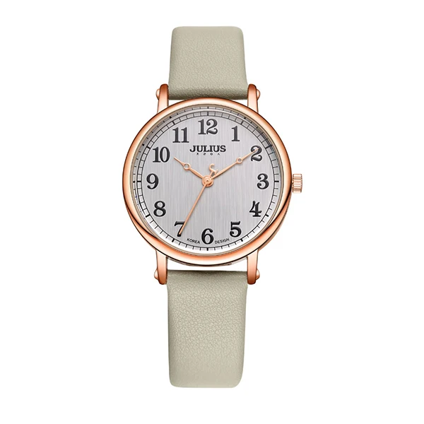 gray watch Julius бренд часы винтажные цифровые кожаные часы женские спортивные круглые Bjg циферблат кварцевые наручные часы женские часы Montre Femme - Цвет: gray watch