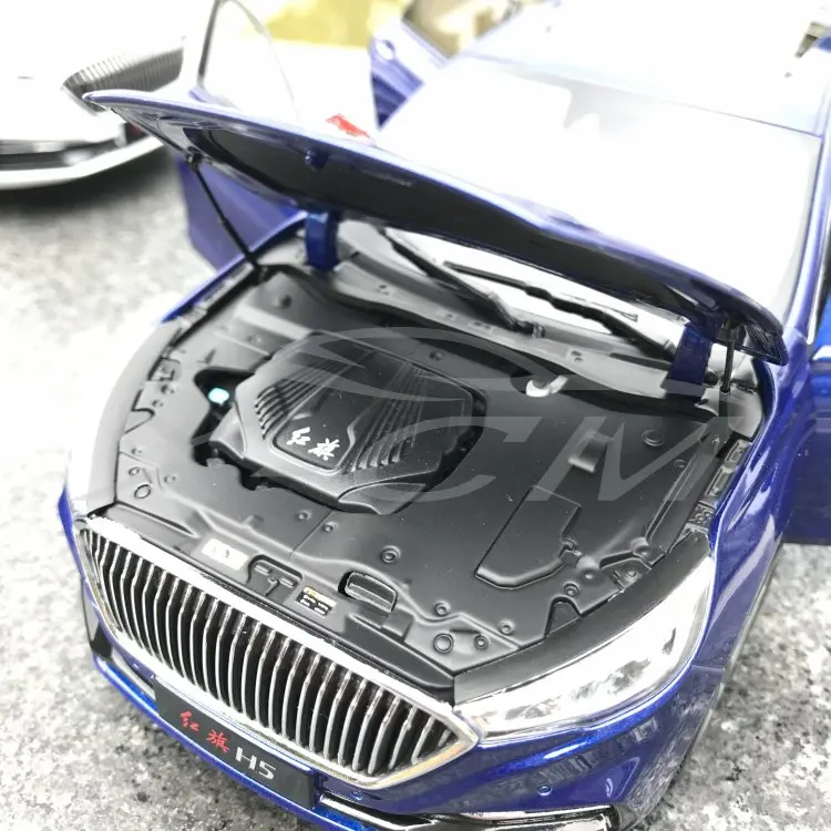 Литья под давлением модели автомобиля 1:18 Hongqi H5(синий)+ небольшой подарок