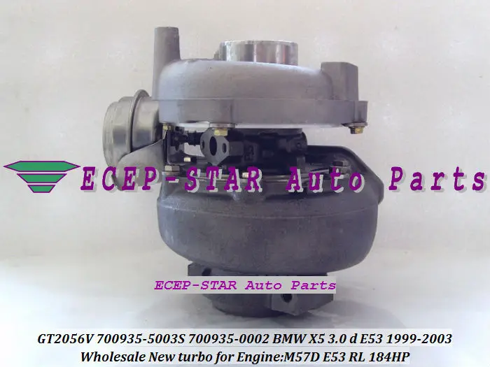 Турбокомпрессор GT2056V 700935 5003S 0001 11657785991 11657785993 для BMW X5 E53 99 m57d RL 3.0L 184HP|turbocharger