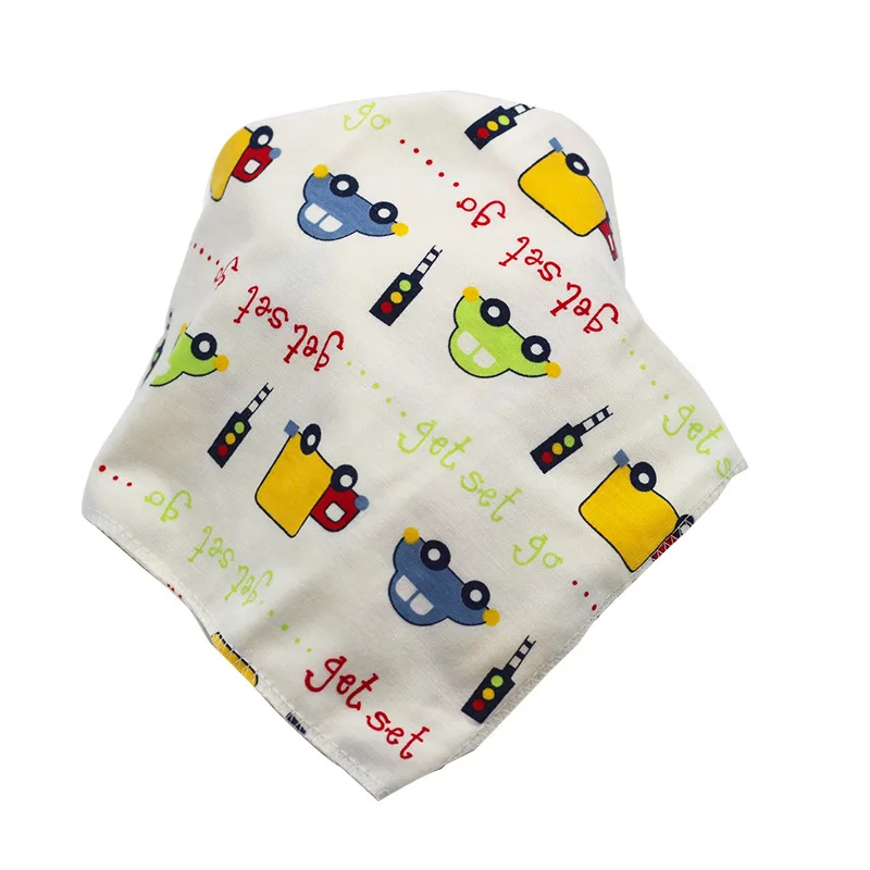 Cotton Bandana Bibs Baby Babador Feeding Smock Infant Burp Cloths Cartoon Saliva Towel Baby Eating Accessory Soft Baby Stuff - Цвет: 24