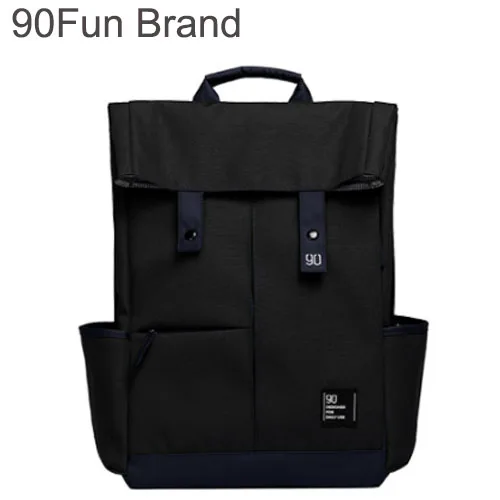 Xiaomi Urevo/90fun рюкзак для школы, для отдыха, 15,6 дюймов, водонепроницаемая сумка для ноутбука, рюкзак для путешествий на открытом воздухе для мужчин и женщин - Цвет: black