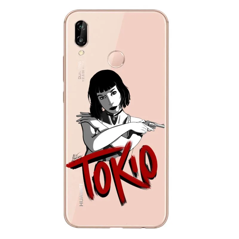 La casa de papel Tokio испанский ТВ Ясно Мягкие силиконовые ТПУ чехол для телефона для huawei P8L P20L P20LITE P30 Коврики 8 9 10 Коврики 20Por RS