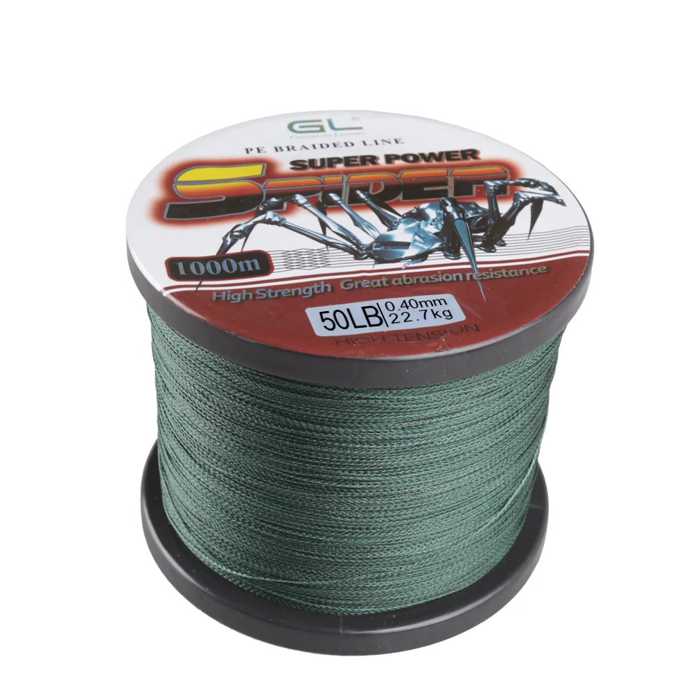 Плетеная рыболовная леска 4 пряди 1000 м 0 # 8 #/12 80lb|tresse peche|linha de pescafishing line |