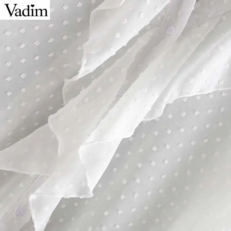 Женское элегантное платье vadim V шеи гофрированная блузка прозрачный длинный