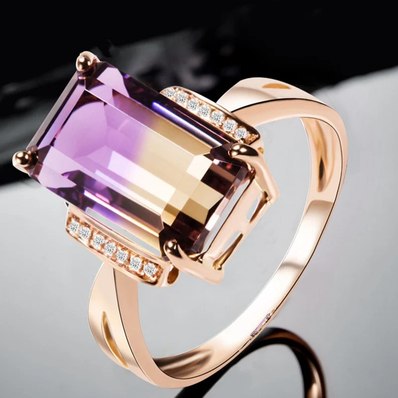 Новинка модное регулируемое кольцо цвета розового золота серебряное