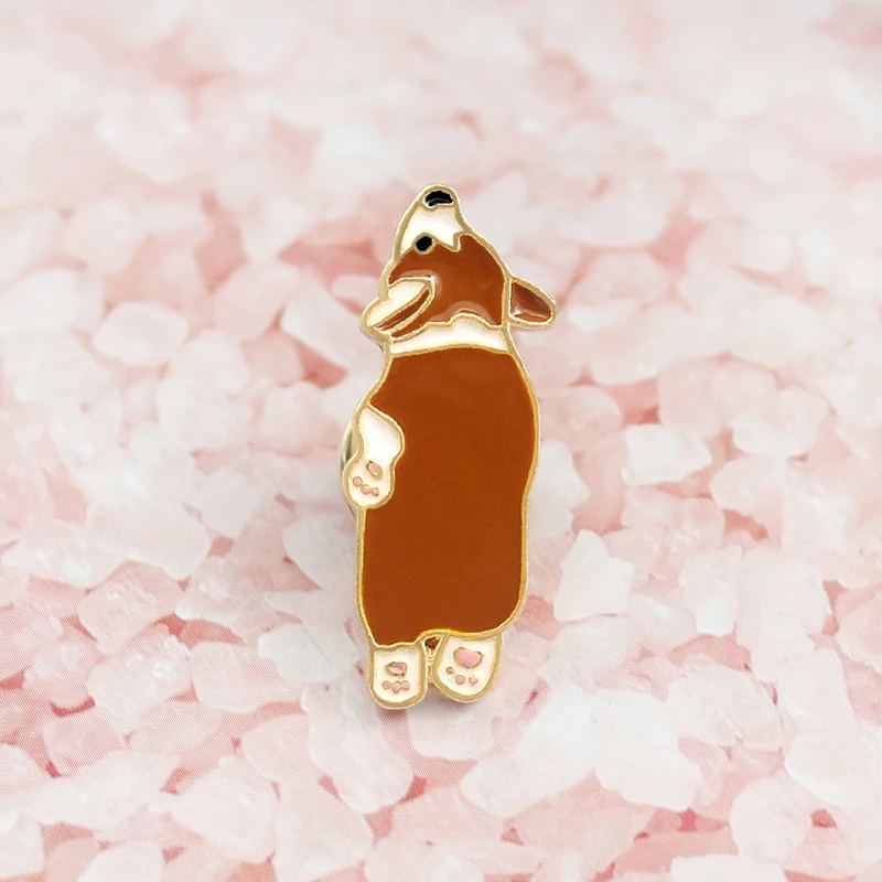 Animale domestico chipmunk torna alla testa spilla animale arancione per inviare regalo di compleanno bambini|Броши| |