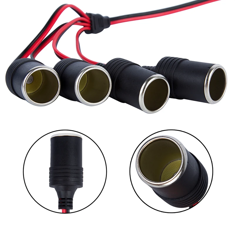 New 4 in 1 Car Charger Cigarette Lighter Splitter Female Socket Plug Power Adapter Connector Auto Cable Input 12V 24V | Автомобили и