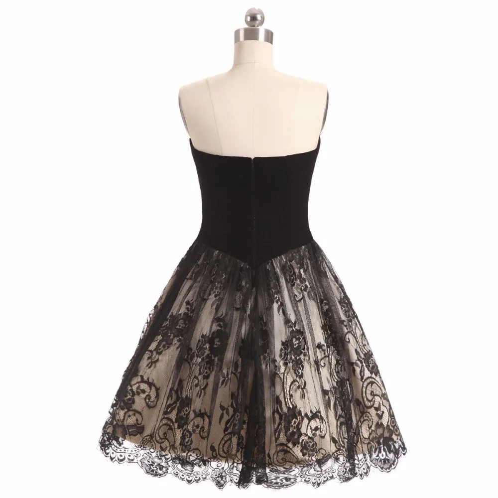 Forevergracedress 2017 линия черный Цвет Кружева коктейльное платье пикантные без рукавов