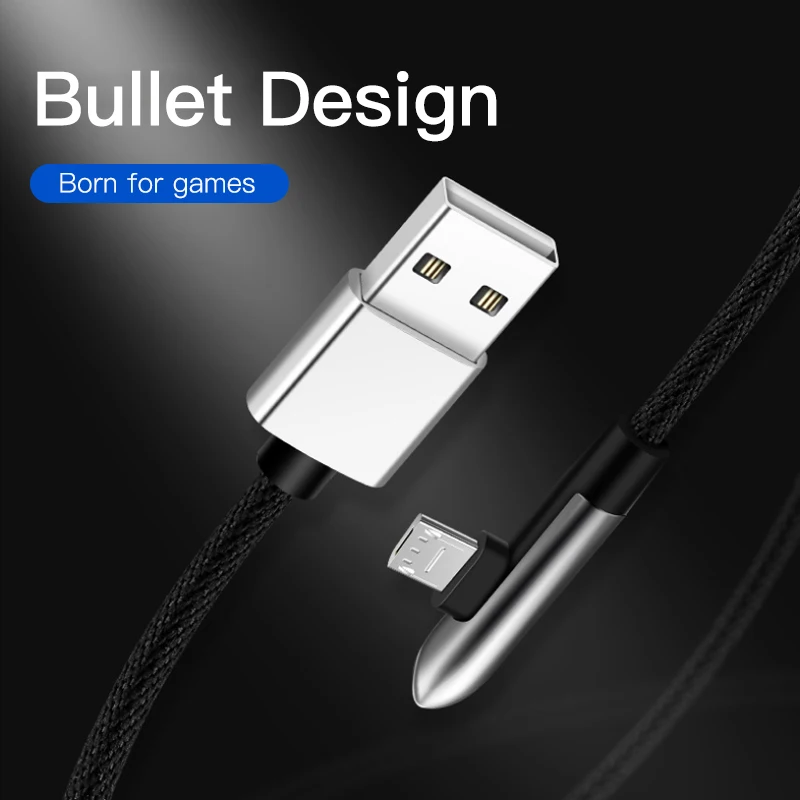 ACCEZZ 90 градусов микро USB кабель для быстрой зарядки данных для samsung S6 S7 Xiaomi mi4 huawei sony Android мобильный телефон зарядный шнур