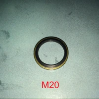 50 pcs metal rubber oil drain o ring washer gasket pad fit m20