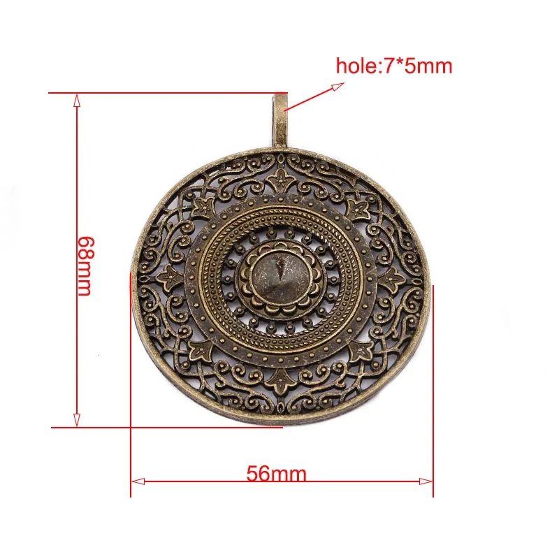 2 шт. античное бронзовое Сердце цветок руки вихревой круг круглый крест Слон Ремесло кулон для ожерелья ювелирных изделий