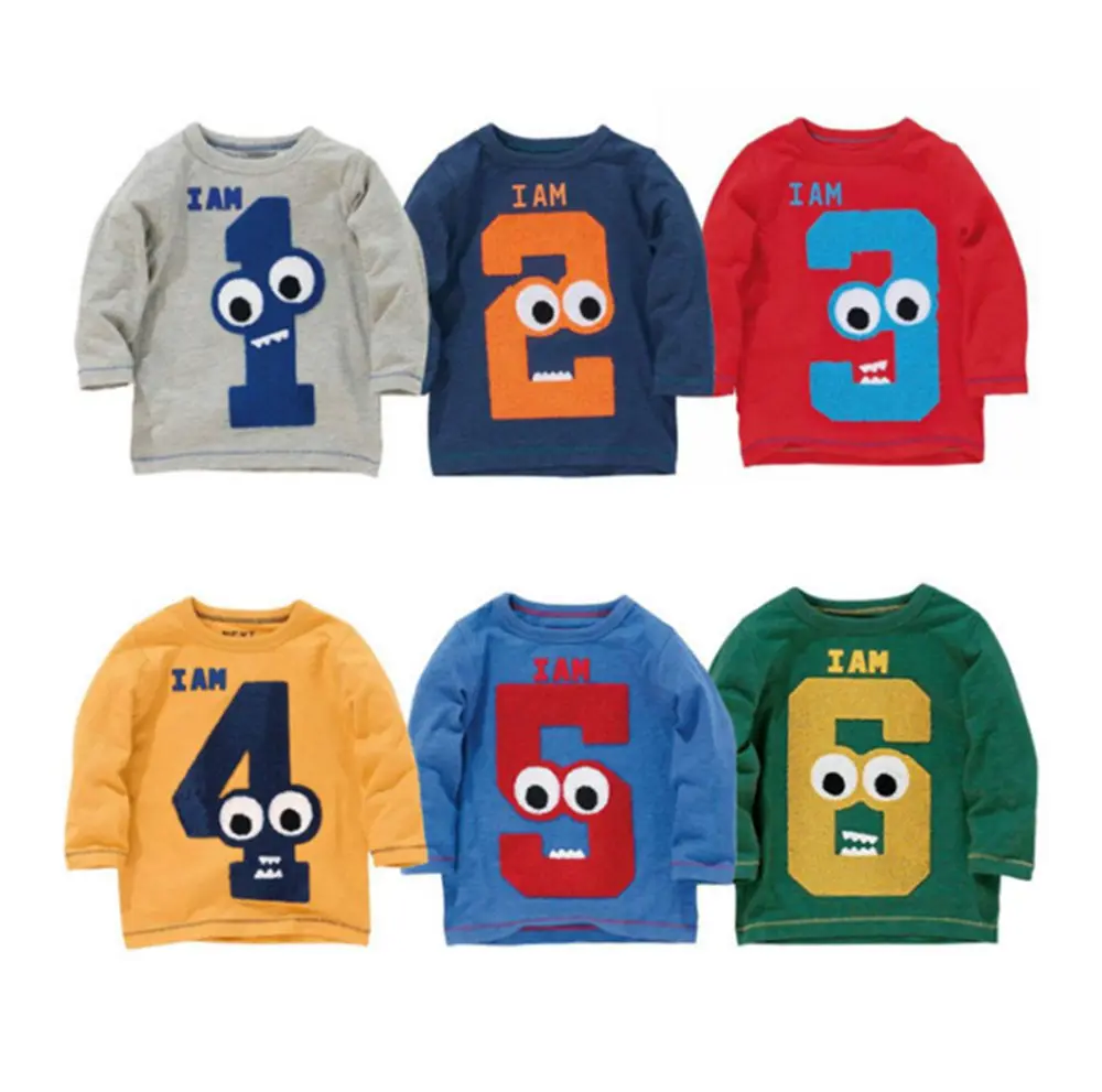 Детская Хлопковая футболка с длинным рукавом для весны и осени 2017|tops children|t-shirt baby