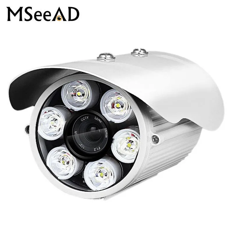 Горячая AHD камера 1080P 2.0MP sony IMX323 Высокая мощность 6 шт. белый светильник