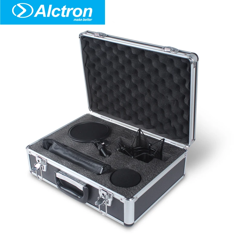 Профессиональный конденсаторный микрофон Alctron mc1500 для записи с попфильтром и