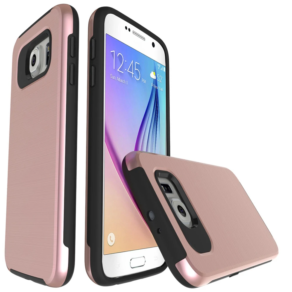 Подлинная для Samsung Galaxy S6 чехол силиконовый ТПУ &amp PC Простой Полный Средства ухода