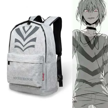 Аниме To Aru Majutsu без указателя ускоритель косплей рюкзак Холщовый студенческий