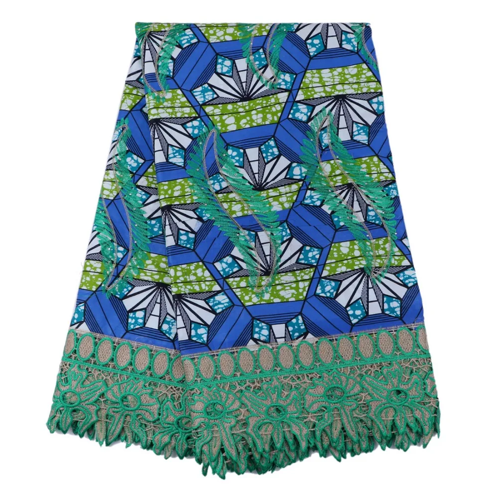 2017New популярный дизайн Печатных Африканских оптовая цена воск ткань с камнями