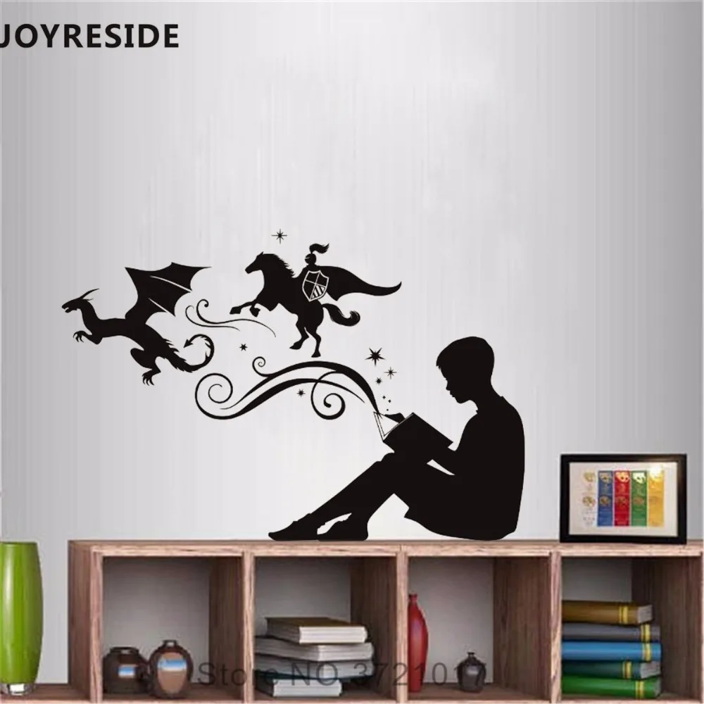 Joyestebe феи с мальчик Наклейка на стену Волшебная Настенная для мальчика книга