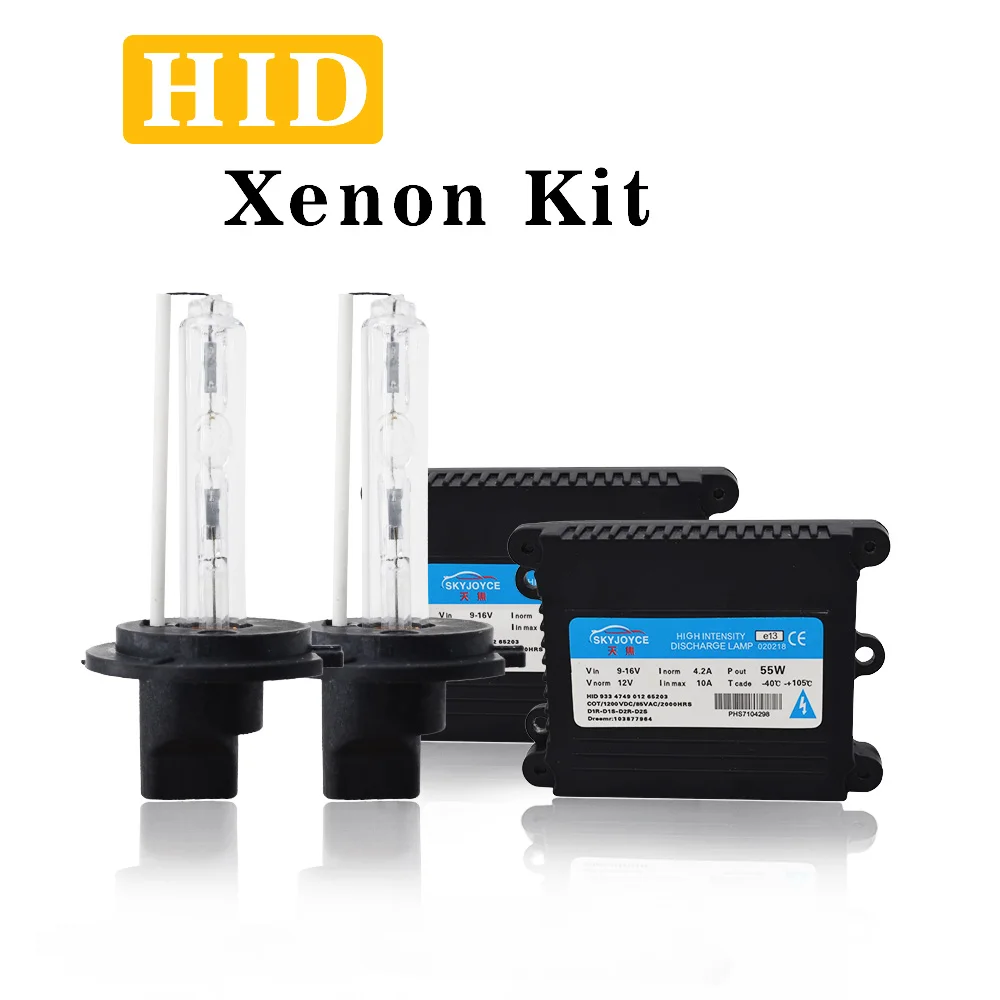 Новинка 2021 SKYJOYCE 1 комплект HID ламп 12 В 55 Вт H1 H3 H7 H11 9005 9006 4300K 6000K hid черный балласт для