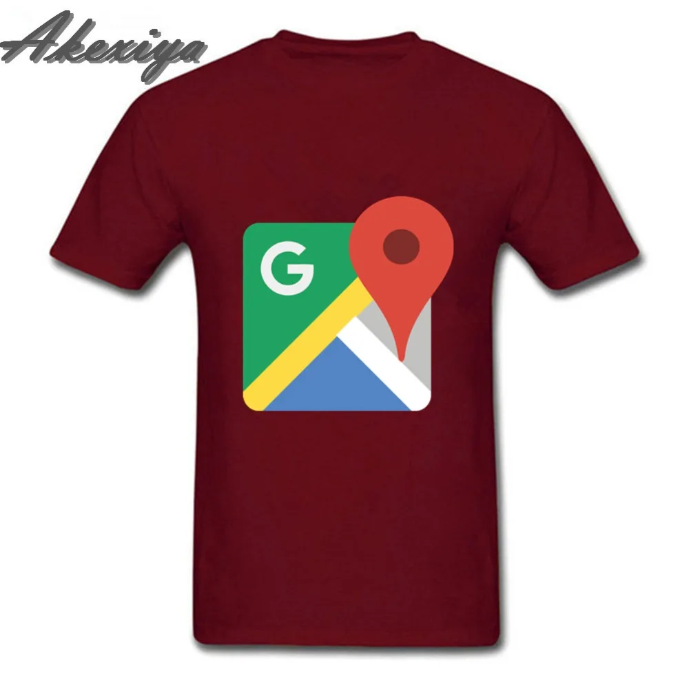 Классическая футболка с логотипом google maps Мужская Летняя коллекция 2019 стильная