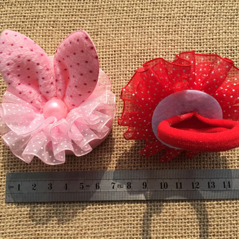 Резинки для волос эластичные в горошек с искусственным жемчугом 2 шт. | Аксессуары