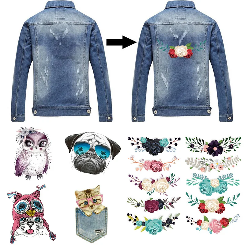 Модная одежда мультяшная наклейка термоклейкая нашивка значок для шитья