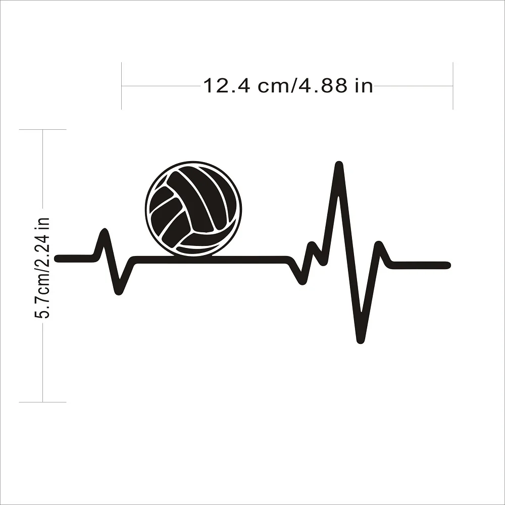Стикер для автомобиля Heartbeat s и наклейки волейбола Стайлинг корпус автомобильной