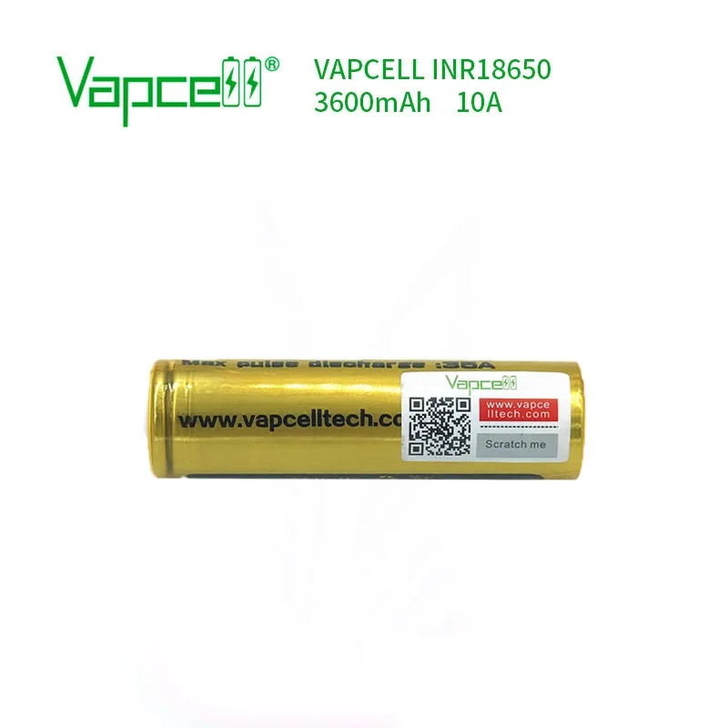 1 доллар купон Vapcell 18650 анти-помех Перезаряжаемый 18650 3600mAh 10A/35A 3,7 V 18650 литий-ионный аккумулятор